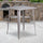 Commercial Grade 31.5'' Square Silver Metal Indoor-Outdoor Bar Height Table - Flash Furniture