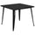 Commercial Grade 35.5'' Square Black Metal Indoor-Outdoor Table - Flash Furniture