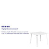 Commercial Grade 35.5'' Square White Metal Indoor-Outdoor Table - Flash Furniture