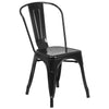 24'' Round Black Metal Indoor-Outdoor Table Set with 4 Cafe Chairs - Flash Furniture