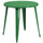 Commercial Grade 30'' Round Green Metal Indoor-Outdoor Table - Flash Furniture