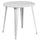 Commercial Grade 30'' Round White Metal Indoor-Outdoor Table - Flash Furniture