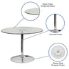 39.25'' Round Glass Table with 29''H Chrome Base - Flash Furniture