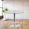 39.25'' Round Glass Table with 29''H Chrome Base - Flash Furniture