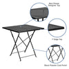 Commercial Grade 28'' Square Black Indoor-Outdoor Steel Folding Patio Table - Flash Furniture