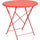 Commercial Grade 30'' Round Coral Indoor-Outdoor Steel Folding Patio Table - Flash Furniture
