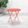 Commercial Grade 30'' Round Coral Indoor-Outdoor Steel Folding Patio Table - Flash Furniture