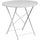 Commercial Grade 30'' Round White Indoor-Outdoor Steel Folding Patio Table - Flash Furniture