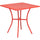 Commercial Grade 28'' Square Coral Indoor-Outdoor Steel Patio Table - Flash Furniture