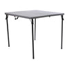 2.83-Foot Square Bi-Fold Gray Plastic Folding Table with Carrying Handle - Flash Furniture