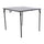 2.83-Foot Square Bi-Fold Gray Plastic Folding Table with Carrying Handle - Flash Furniture