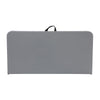 2.83-Foot Square Bi-Fold Gray Plastic Folding Table with Carrying Handle - Flash Furniture