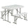 3 Piece Portable Plastic Folding Bench and Table Set - Flash Furniture