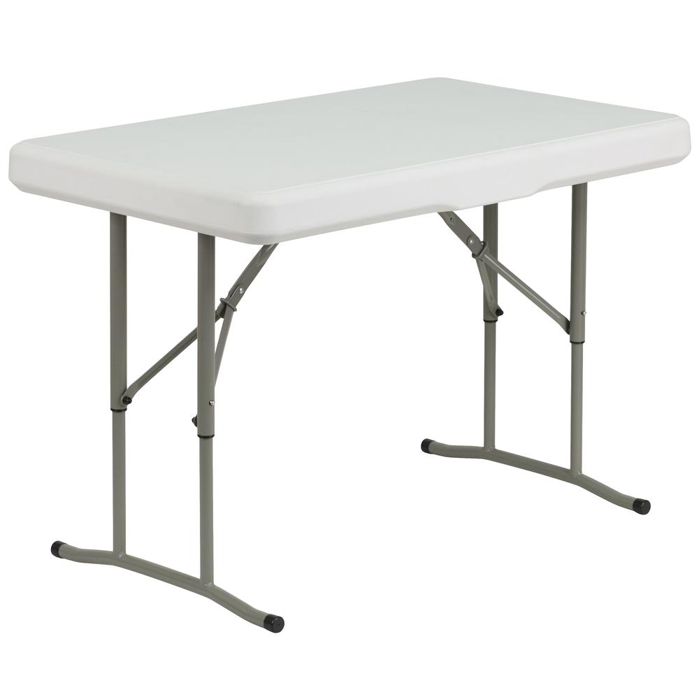 3 Piece Portable Plastic Folding Bench and Table Set - Flash Furniture