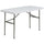 4-Foot Granite White Plastic Folding Table - Flash Furniture