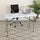 4-Foot Granite White Plastic Folding Table - Flash Furniture
