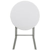 2.6-Foot Round Granite White Plastic Bar Height Folding Table - Flash Furniture
