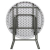 2.63-Foot Round Granite White Plastic Folding Table - Flash Furniture
