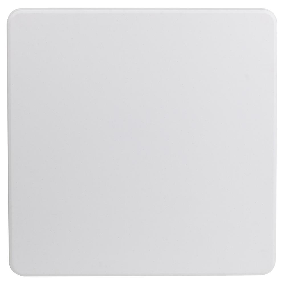 2.85-Foot Square Granite White Plastic Folding Table - Flash Furniture