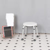 300 Lb. Capacity, Adjustable White Bath, Shower Stool - Flash Furniture