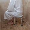 300 Lb. Capacity, Adjustable White Bath, Shower Stool - Flash Furniture