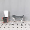 300 Lb. Capacity, Adjustable Gray Bath, Shower Chair with Non-slip Feet - Flash Furniture