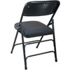 2-Pack Advantage Black Padded Metal Folding Chair - Black 1-in Fabric Seat - Flash Furniture