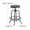 30'' Barstool with Swivel Lift Black LeatherSoft Seat - Flash Furniture
