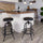 30'' Barstool with Swivel Lift Black LeatherSoft Seat - Flash Furniture
