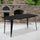 Commercial Grade 31.5'' x 63'' Rectangular Black Metal Indoor-Outdoor Table - Flash Furniture
