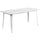 Commercial Grade 31.5'' x 63'' Rectangular White Metal Indoor-Outdoor Table - Flash Furniture