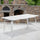 Commercial Grade 31.5'' x 63'' Rectangular White Metal Indoor-Outdoor Table - Flash Furniture