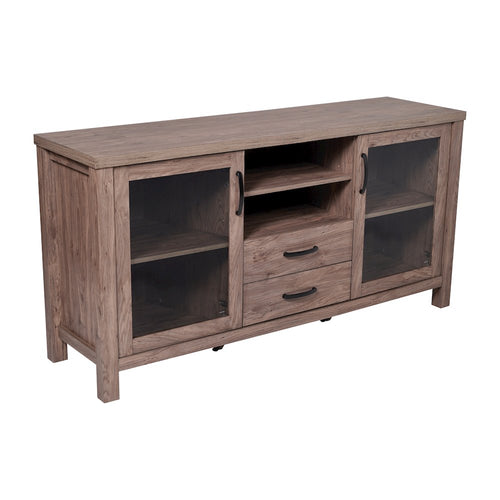Brown 59in Modern Kitchen and Dining Room Buffet Sideboard Storage Cabinet - Flash Furniture