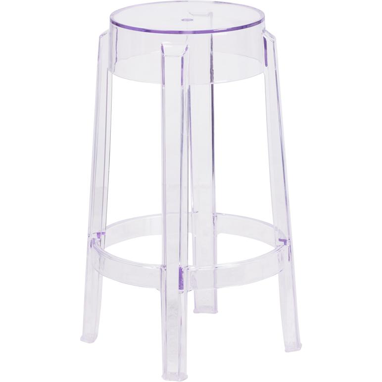 25.75'' High Transparent Counter Height Stool - Flash Furniture