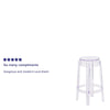 25.75'' High Transparent Counter Height Stool - Flash Furniture