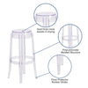 29.75'' High Transparent Barstool - Flash Furniture