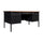 30x60 Double Pedestal Desk with 5 Locking Drawers, Walnut Top and Black Frame - Flash Furniture