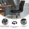 Mid-Back Designer Executive Office Chair with Black Base and Arms, Black - Flash Furniture