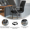 Mid-Back Executive Office Chair with Brushed Chrome Base and Arms, Black - Flash Furniture