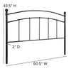 Woodstock Decorative Black Metal Queen Size Headboard - Flash Furniture