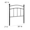 Woodstock Decorative Black Metal Twin Size Headboard - Flash Furniture