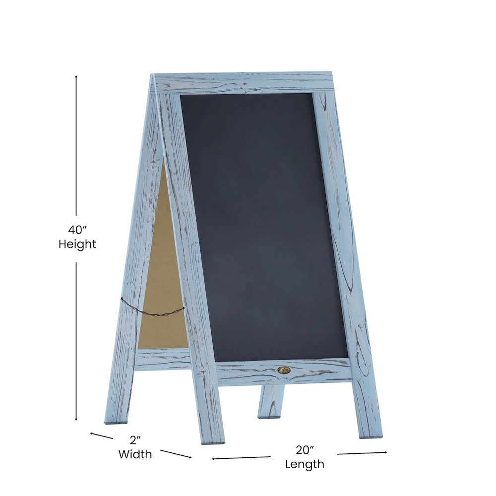 Vintage A-Frame Double Sided Magnetic Message Board - Flash Furniture