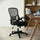High Back Black Mesh Swivel Office Chair with Black Frame and Flip-up Arms - Flash Furniture