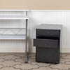 3-Drawer Mobile Locking Filing Cabinet with Anti-Tilt Mechanism, Black - Flash Furniture