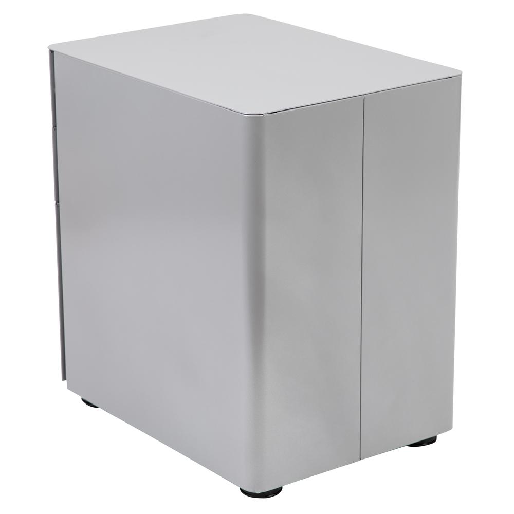 3-Drawer Mobile Locking Filing Cabinet with Anti-Tilt Mechanism, Gray - Flash Furniture