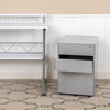3-Drawer Mobile Locking Filing Cabinet with Anti-Tilt Mechanism, Gray - Flash Furniture