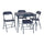 5 Piece Navy Folding Card Table and Chair Set - Flash Furniture