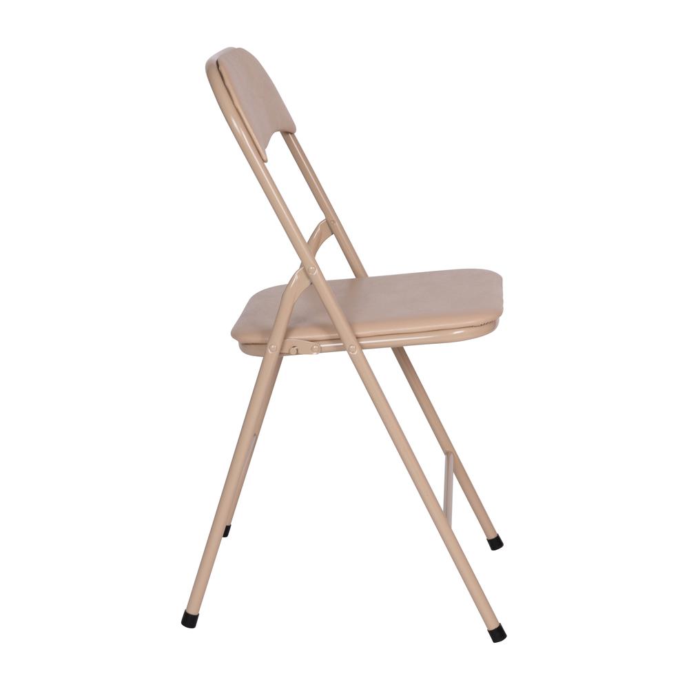 5 Piece Tan Folding Card Table and Chair Set - Flash Furniture