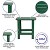 All-Weather Poly Resin Wood Adirondack Side Table in Green - Flash Furniture