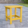All-Weather Poly Resin Wood Adirondack Side Table in Yellow - Flash Furniture